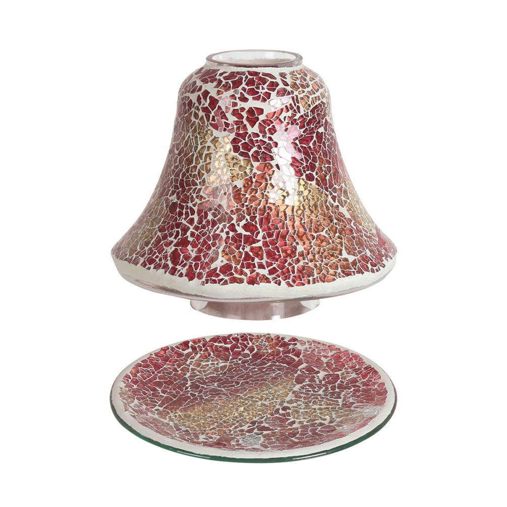 Aroma Red & Gold Crackle Shade & Tray £17.09